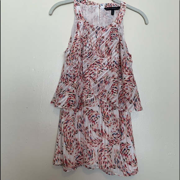 White House Black Market Tops - WHBM halter type ruffled mini high-low blouse